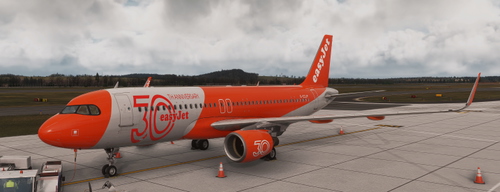 easyJet A320 - 30th Anniversary Livery (Fictional) With Custom Cabin Textures