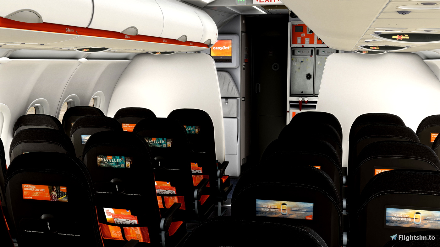 Threads - Easyjet [Pack 1] w/Cabin Fenixsim A320 Sharklet [8K+4K] 对于 ...