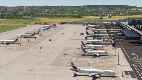 EDDS Stuttgart - FSLTL Static Aircraft (Microsoft)