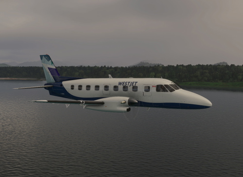 EMB-110 Bandeirante Westjet Link New Livery