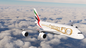 Emirates A6-EVQ "Year of the Fiftieth" | FBW A380X thumbnail 4