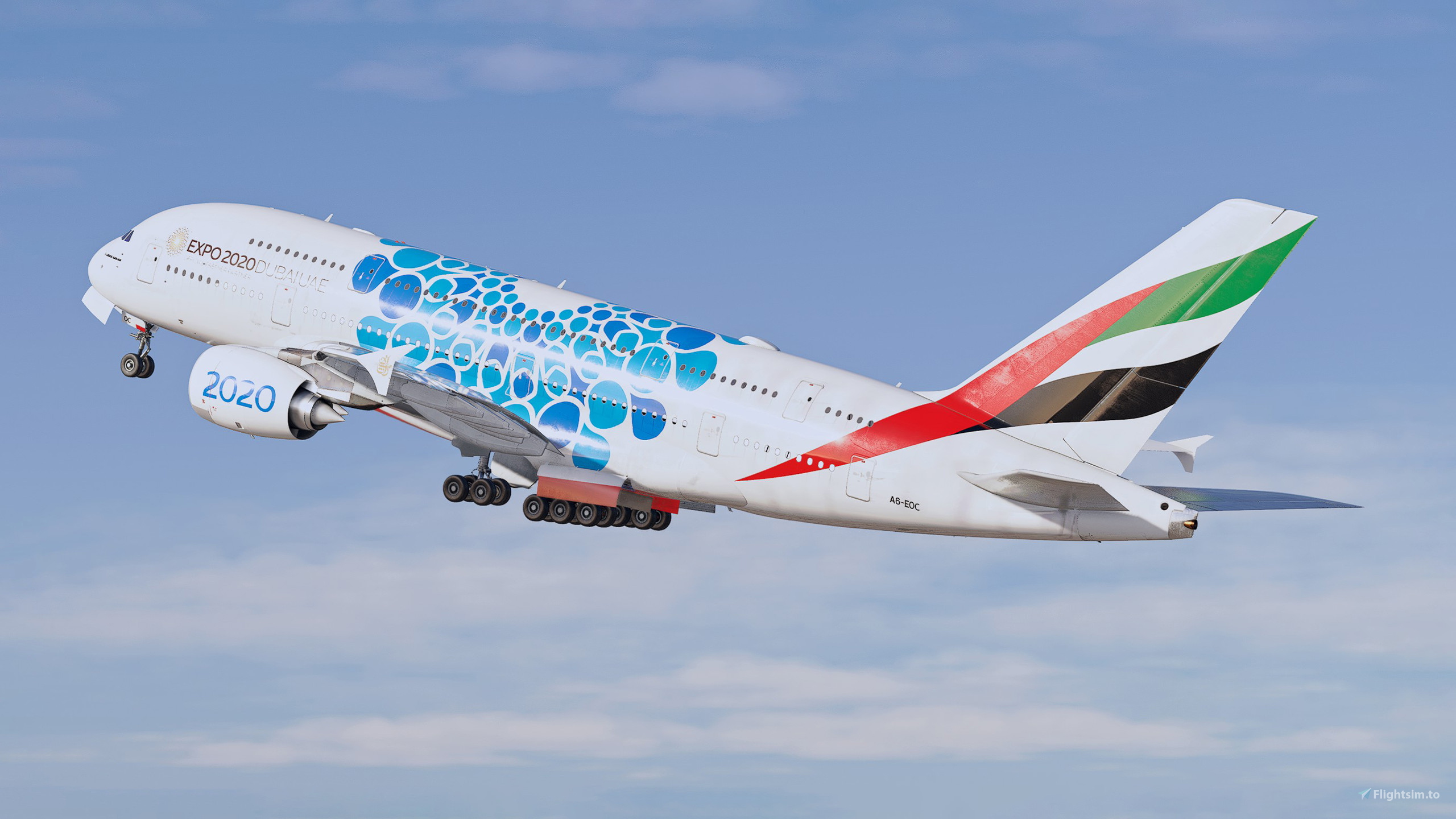 Emirates Mobility Expo A6-EOC [8K/4K]┃FlyByWire A380X for