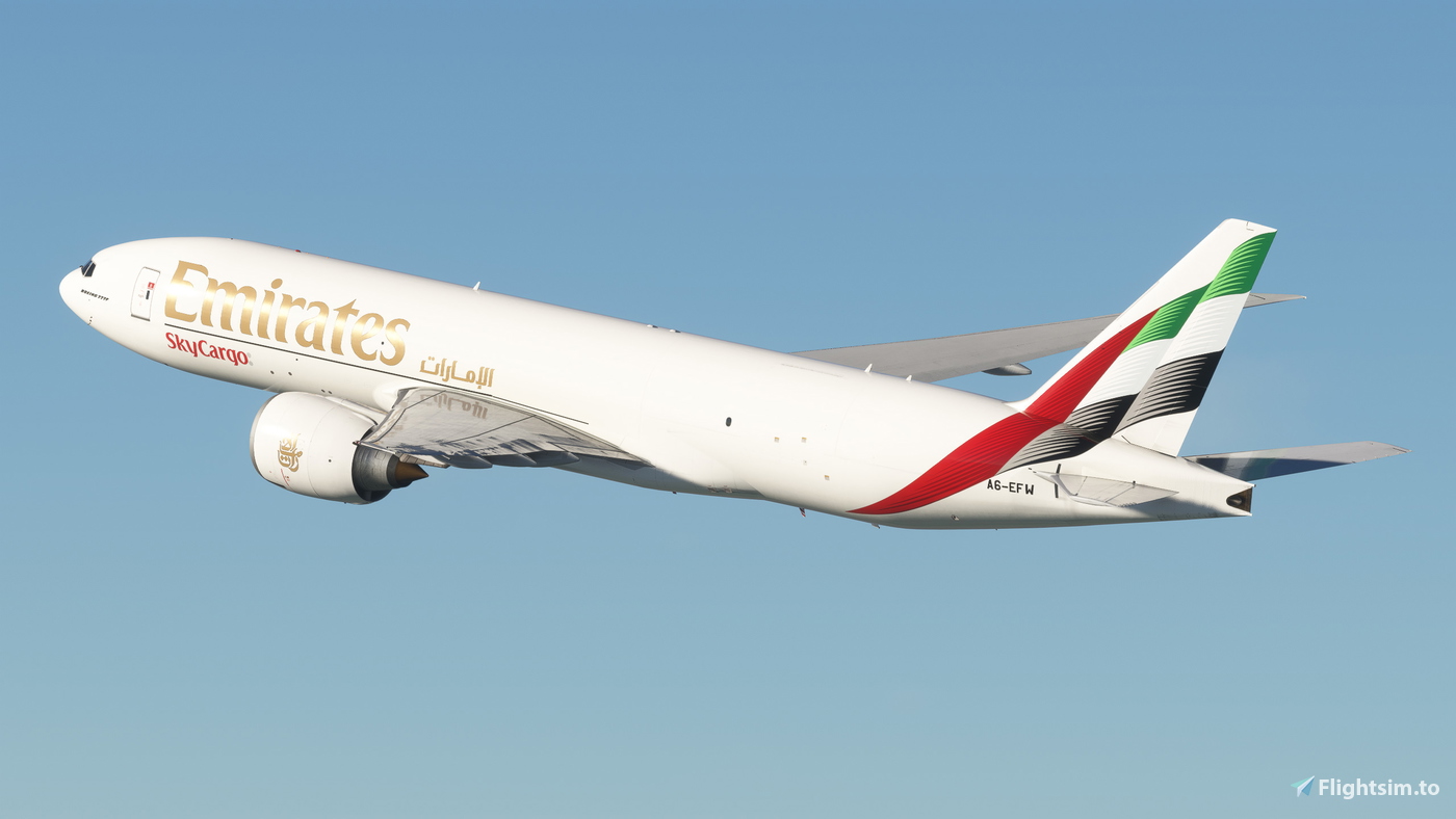 Emirates Skycargo [Modern A6-EFW] PMDG B777F för Microsoft Flight ...