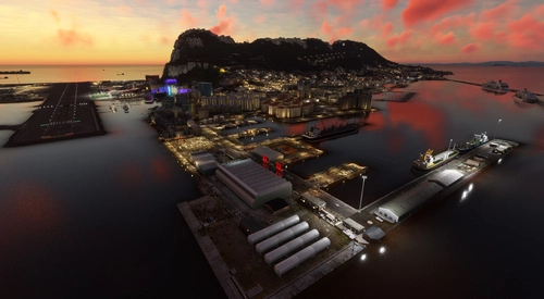 Enhancement pack for Asobo's Gibraltar Airport (LXGB) and SamScene3D's Gibraltar City