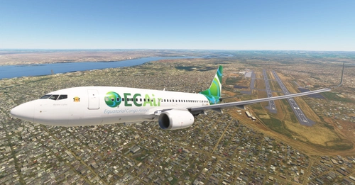 Equatorial Congo Airlines  ECAir  OO-JJI 737-700 PMDG