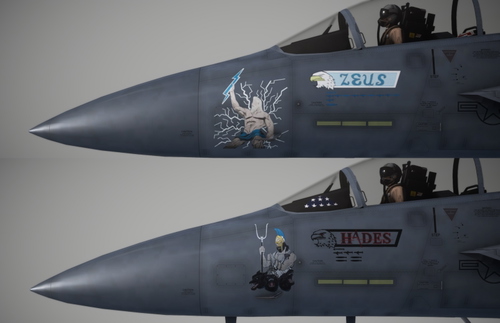 F-15E 492 Fighter Squadron "Zeus" and "Hades" Nose Art Package