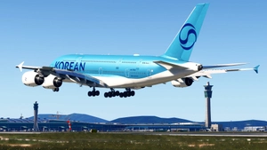 FBW A380 Korean Air HL7628 – New Livery [w/Cabin]  (GP7200 / PW Engine) thumbnail 5