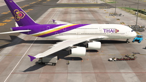 FBW A380 Thai Airways HS-TUA 4K 8K thumbnail 4