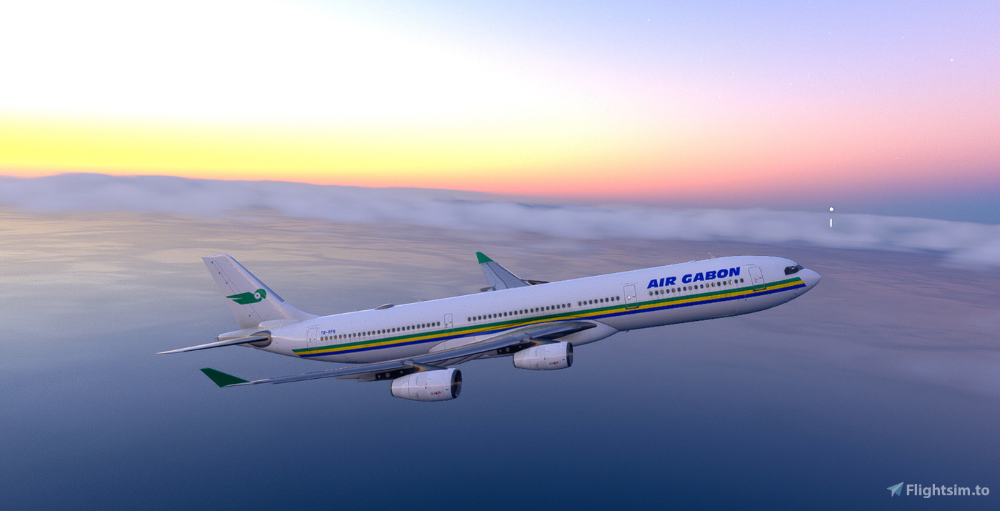 LVFR Airbus A340-300 Air Gabon TR-RPN para Microsoft Flight Simulator ...