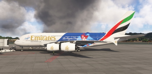 FBW Airbus A380 Emirates LA Dodgers thumbnail 4