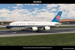 【FBW/MFS】China Southern Airlines Airbus A380-800 Livery Pack thumbnail 1