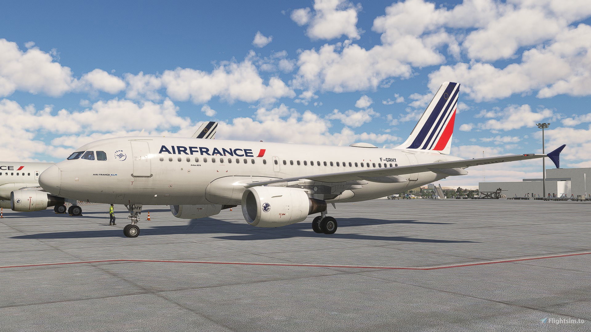 AF Air France Aviationtag A319-100 コンビ色 air-france-airbus-a319-100-