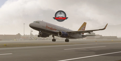 MSFS2024 Fenix A319 SL Drukair (A5-JSW) with Cabin Interior 8K