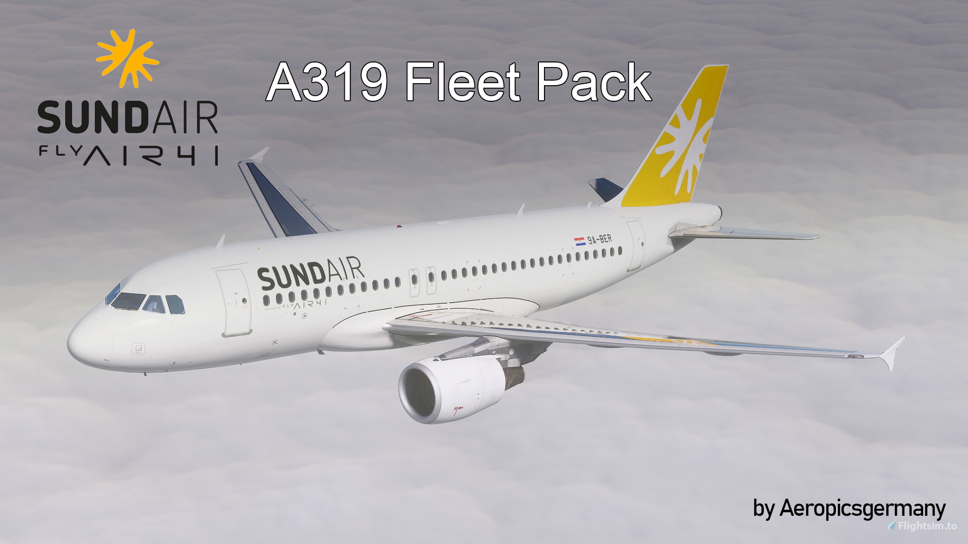 ユーロウイングス航空 Aviationtag A319-100 Eurowings Airbus A319-100 for FSX