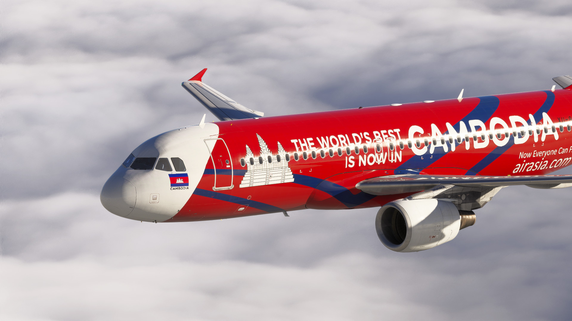 Fenix A320 CFM Air Asia Cambodia (XU-819) - Aircraft Liveries for