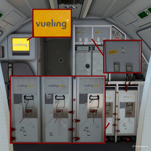 Fenix A320 SL | Vueling Athletic Club EC-LUO | 8k + Cockpit Decals + Cabin thumbnail 10