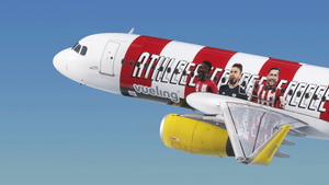Fenix A320 SL | Vueling Athletic Club EC-LUO | 8k + Cockpit Decals + Cabin thumbnail 1