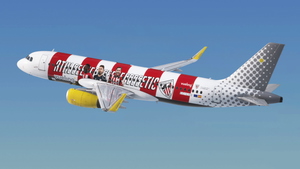Fenix A320 SL | Vueling Athletic Club EC-LUO | 8k + Cockpit Decals + Cabin thumbnail 2