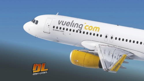 Fenix A320 SL | Vueling 'Nueva Ruta Liubliana' EC-MJB  | 8k + Cockpit Decals + Cabin