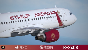 Fenix A320 [v2]- CFM Juneyao Air 吉祥航空 B-6572 / B-8408 (Sharklet) with cabin thumbnail 5