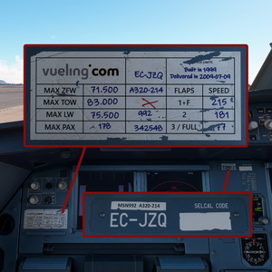 Fenix A320 | Vueling 50 million passengers EC-JZQ| 8k + Cockpit Decals + Cabin thumbnail 3