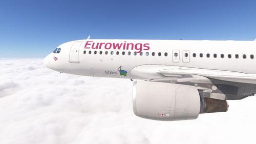 Fenix A320 v2  /w cabin Eurowings   - "Kroatien - Voller Leben" Sticker - (D-ABDP)