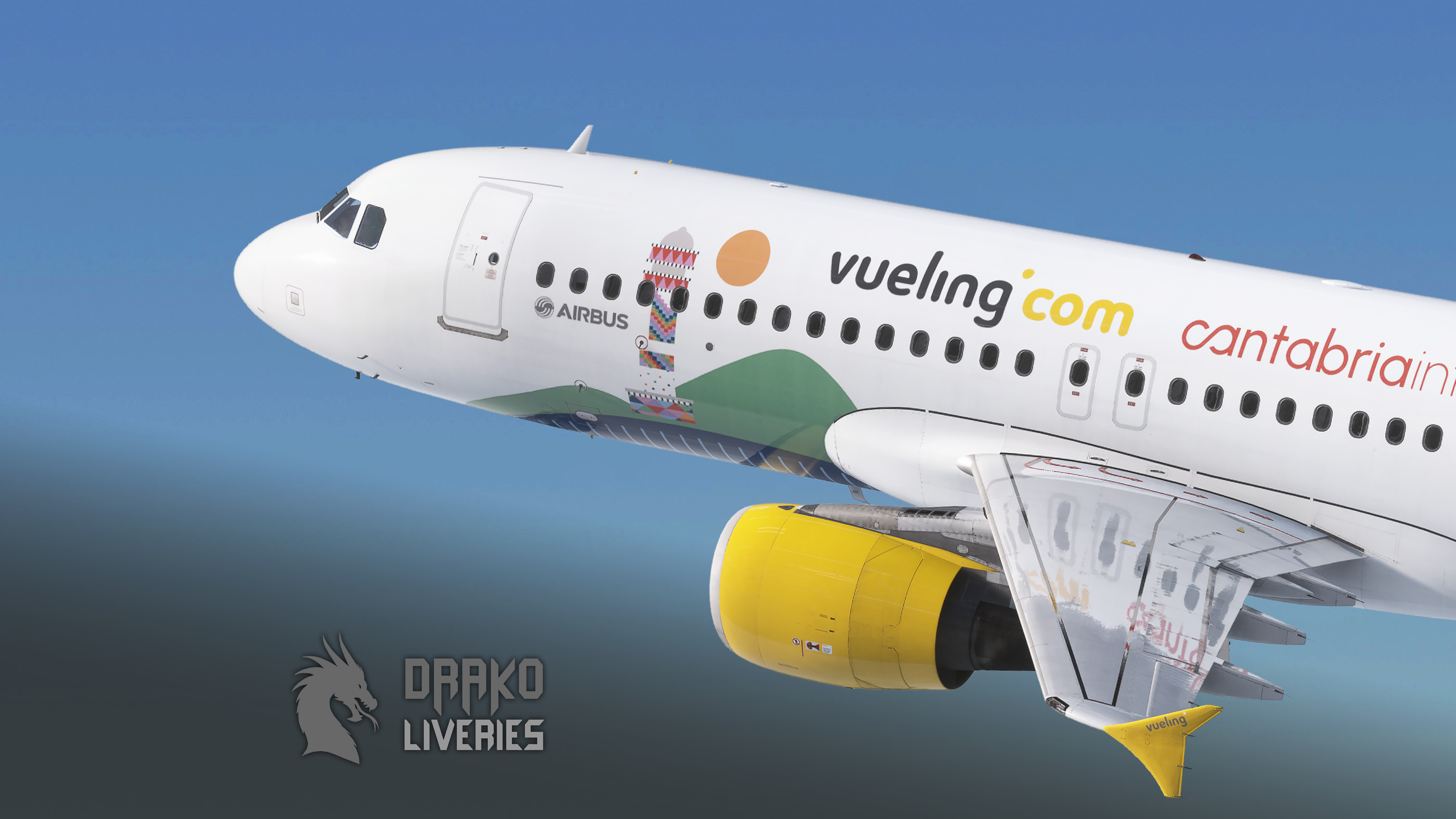 Fenix A320 WL | Vueling 'Cantabria Infinita' EC-KLB | 8k + Cockpit Decals + Cabin - Image 1