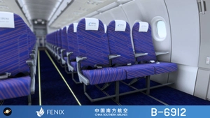 Fenix A321- IAE China Southern 中国南方航空 B-6912 with cabin 8K thumbnail 2