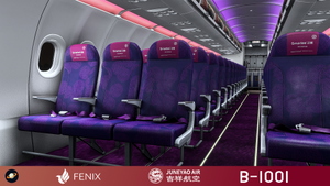 Fenix A321 - Juneyao Air 吉祥航空 B-1001 (IAE) / B-1645 (CFM) with cabin 8K thumbnail 3