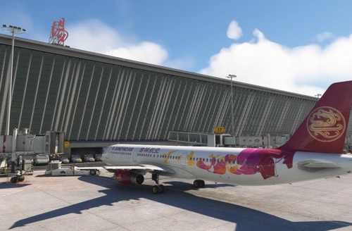 Fenix A321 IAE Juneyao Air 吉祥航空 B-30EQ 多彩花瓣彩绘 ( a little texture in cabin) 8K