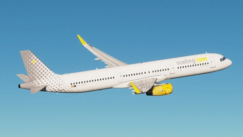 Fenix A321 SL | Vueling EC-MLD | 8k + Cockpit Decals + Cabin