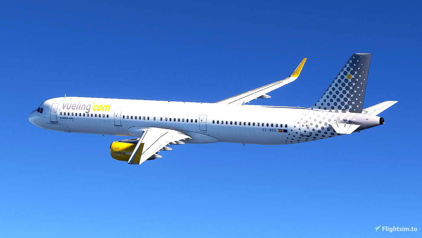 (2) Fenix A321 SL | Vueling EC-MOO | 8k + Cockpit Decals + Cabin for ...