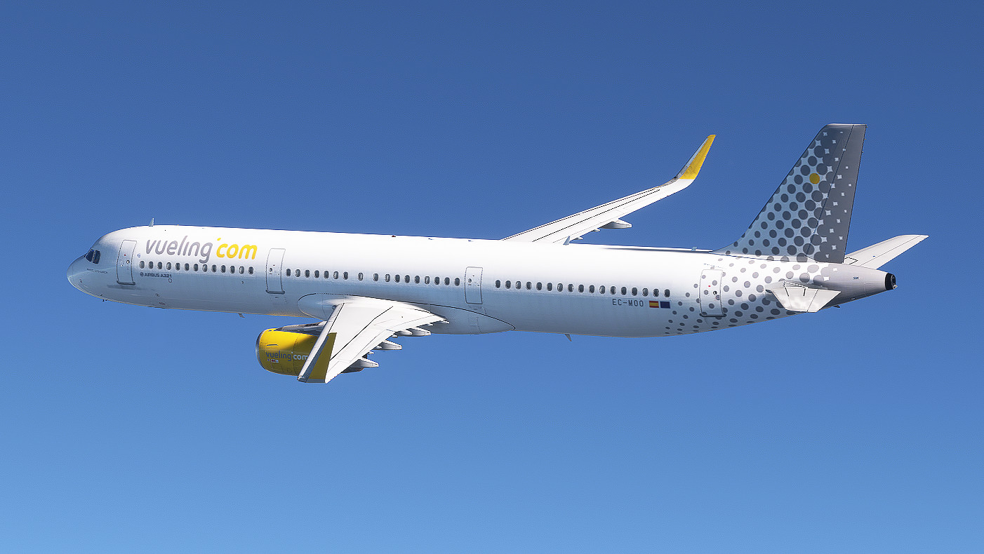 Fenix A321 SL | Vueling EC-MOO | 8k + Cockpit Decals + Cabin - Image 1