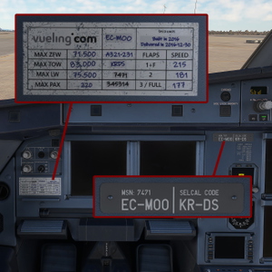 Fenix A321 SL | Vueling EC-MOO | 8k + Cockpit Decals + Cabin thumbnail 5