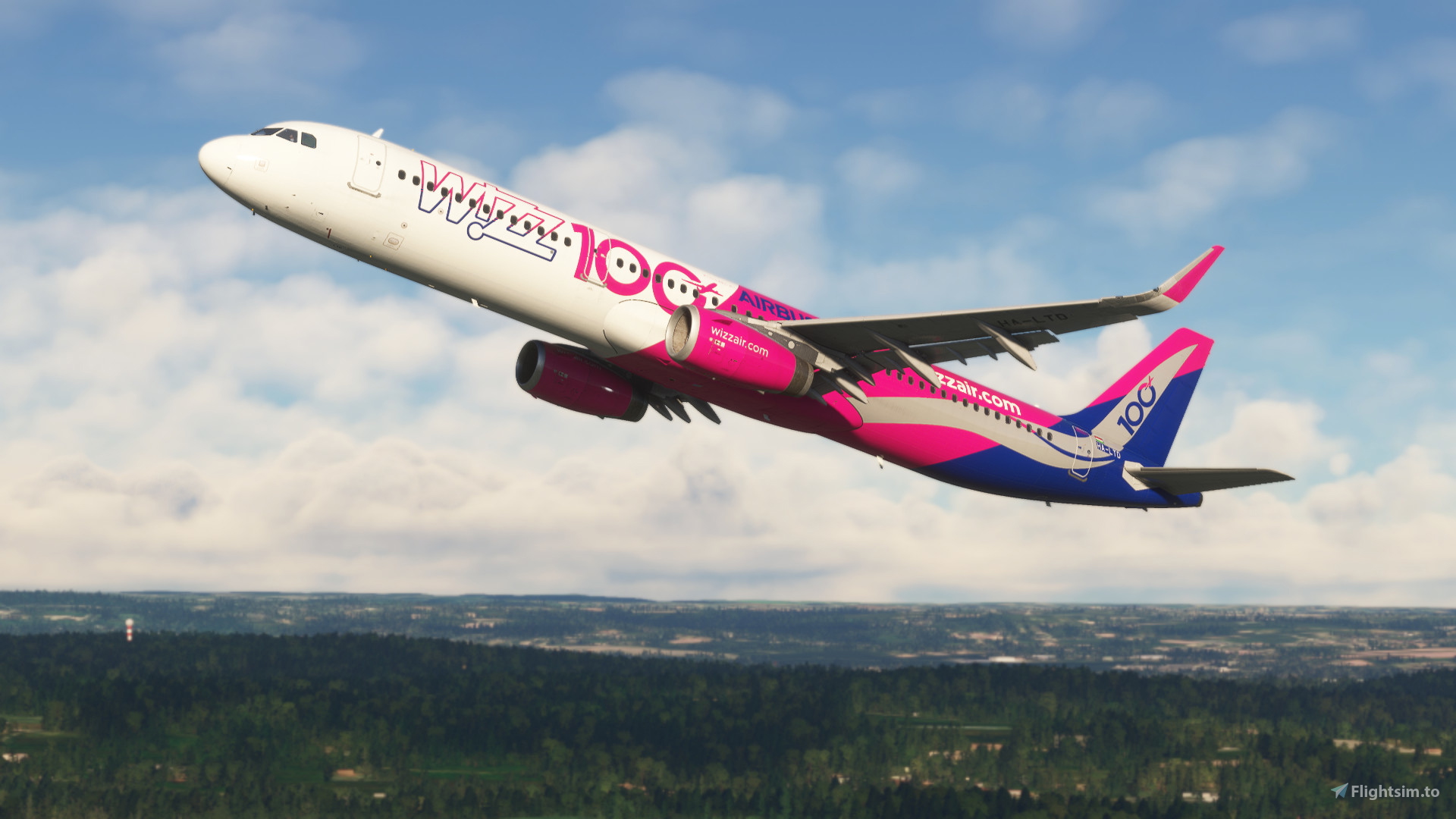Fenix A321 - Wizz Air Hungary HA-LTD 100th Special [8K][Cabin
