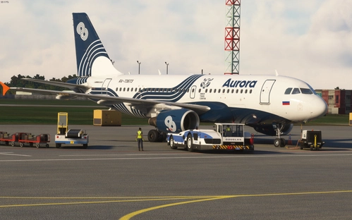 Fenix Simulation A319  Aurora Airlines RA-73673  [8K] w/Cabin