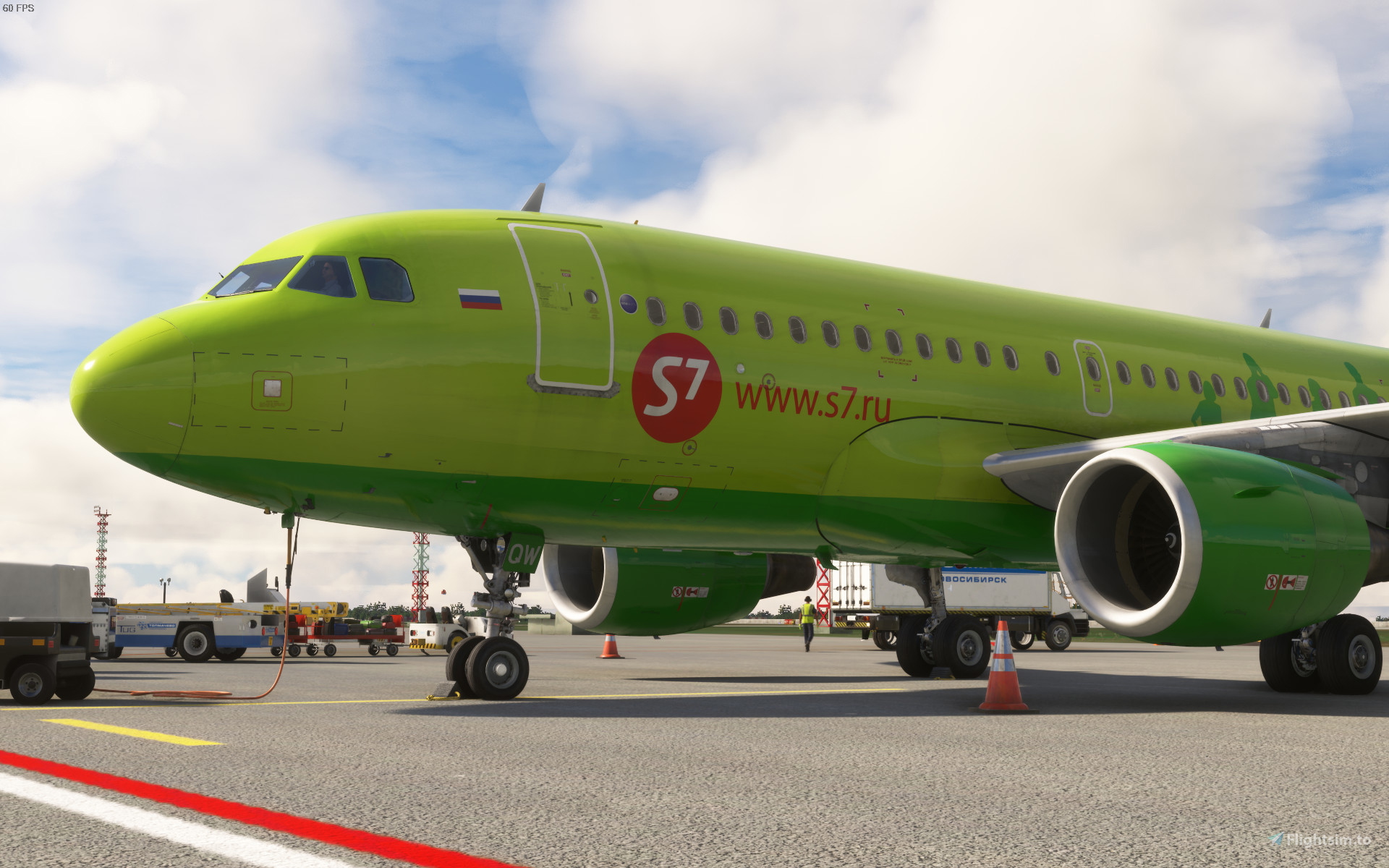 シベリアS7航空 Aviationtag A319 Airbus A319 VP-BHF | Unique Airplane Skin Tags | Aviationtag