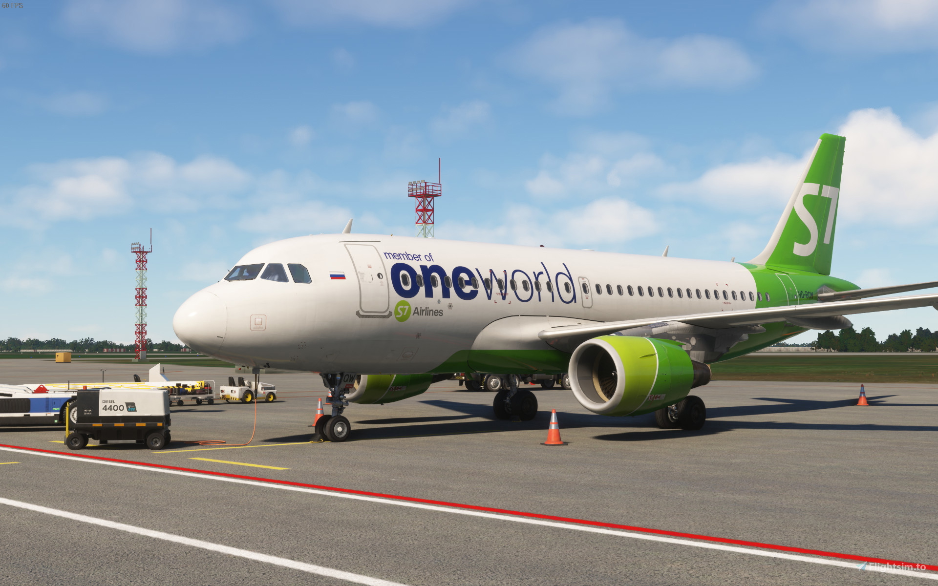 Fenix Simulation A319 S7 Airlines VQ-BQW Oneworld [8K] w/Cabin for