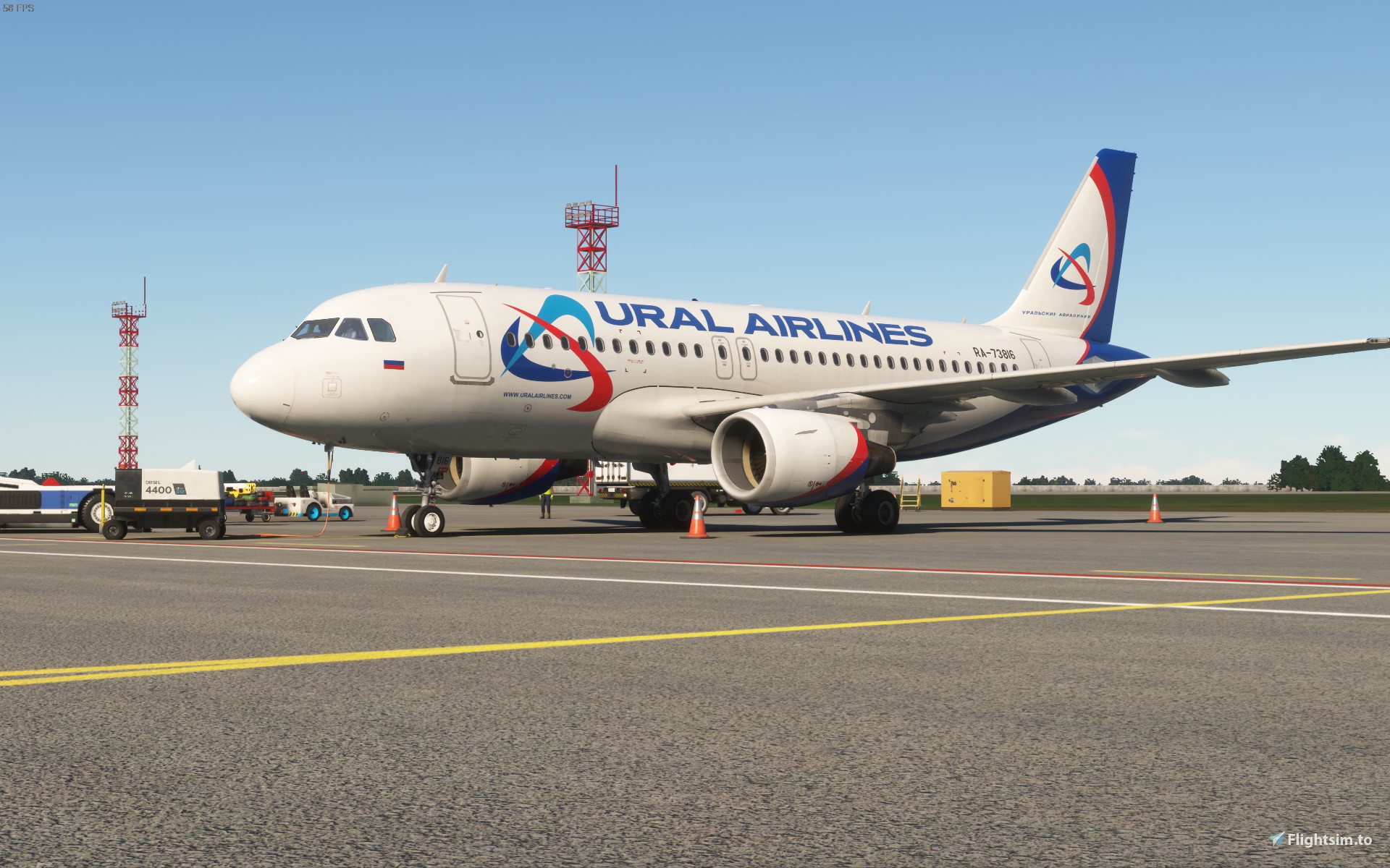 Fenix Simulation A319 Ural Airlines RA-73816 (2024) [8K] w/Cabin - Image 1