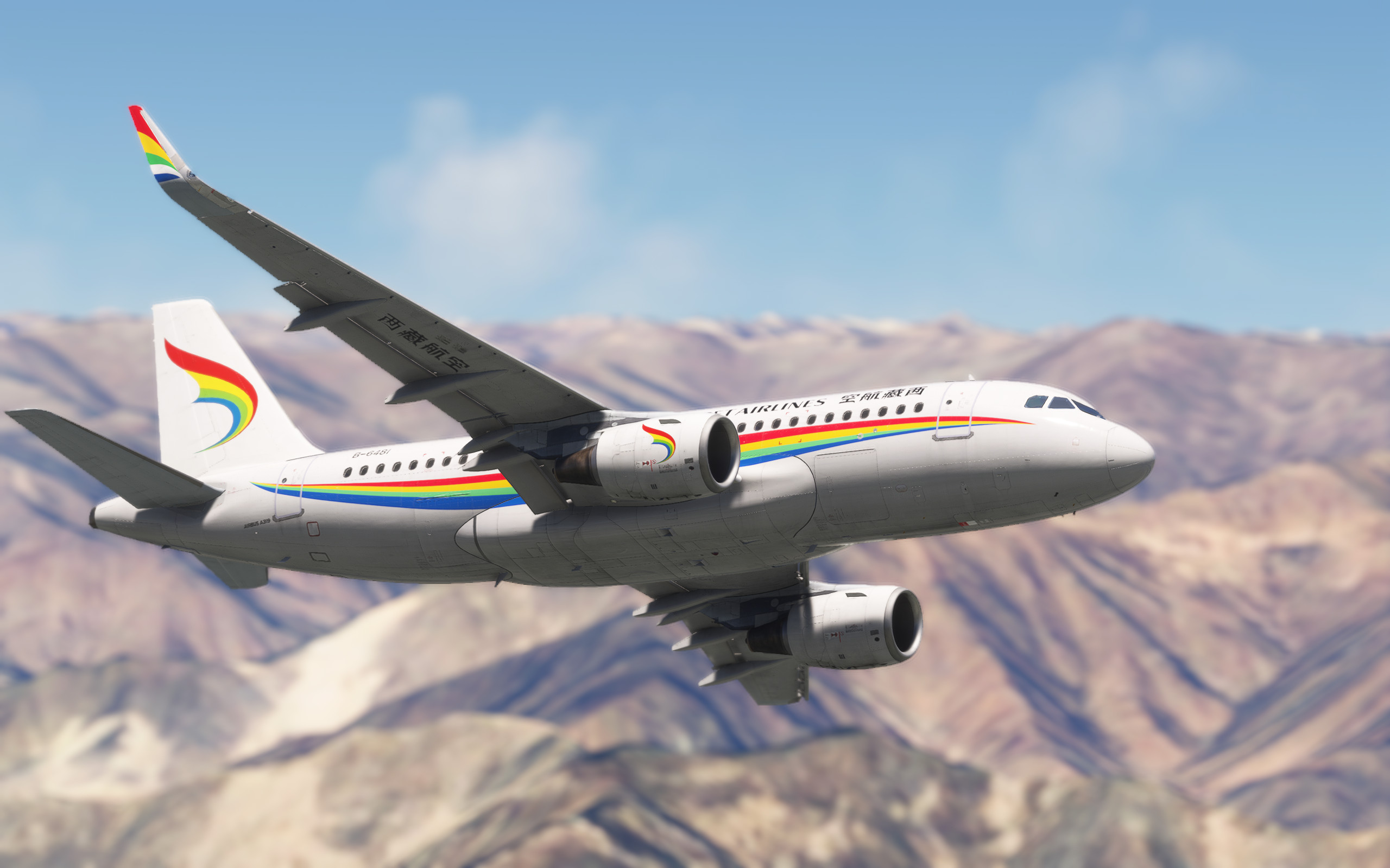 Fenix319SL Tibet Airlines STD B-6481 - Aircraft Liveries for MSFS