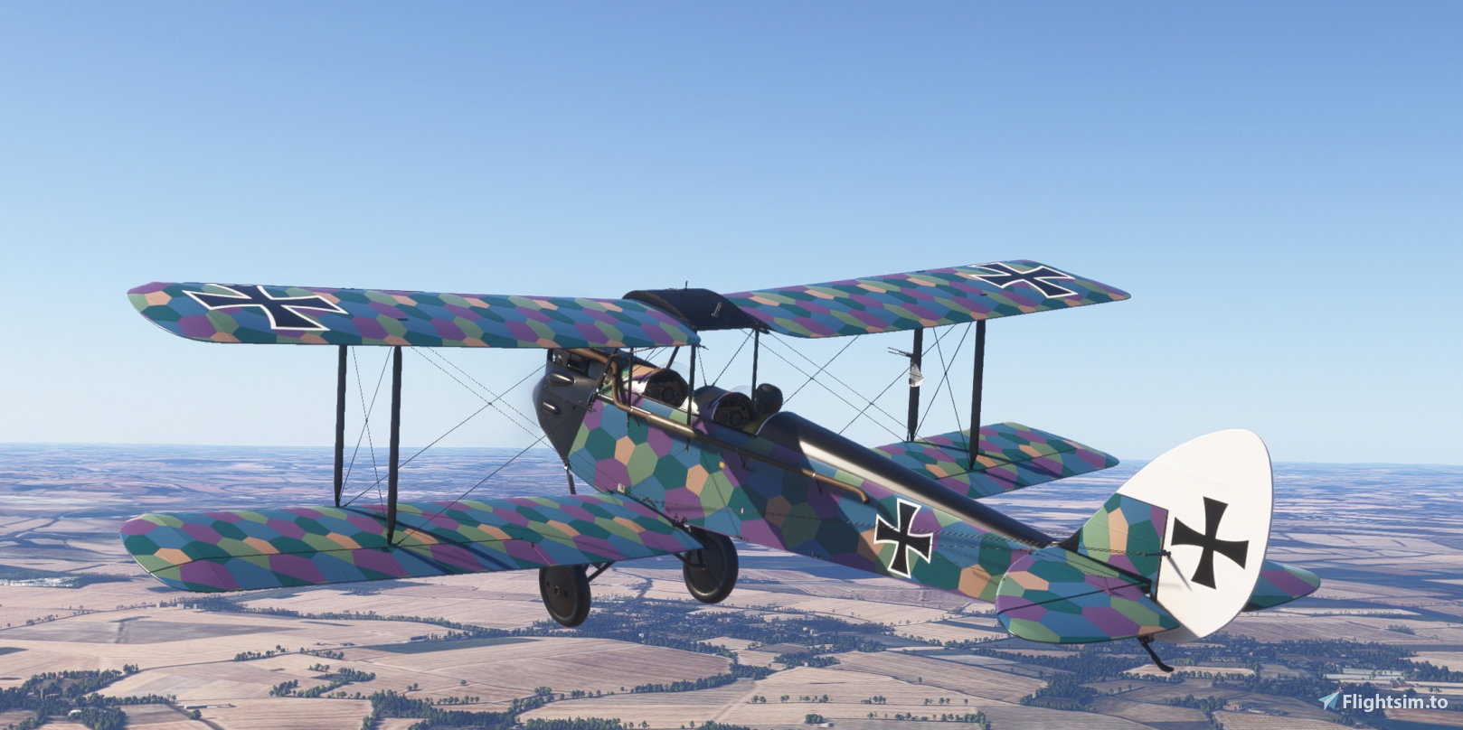 Flight Replicas DH60 Gipsy Moth 'WWI Lozenge Scheme' - Aircraft
