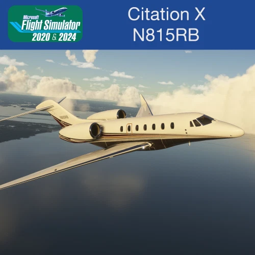FlightFX Cessna Citation X - Gold Maroon Black - N815RB