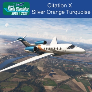 FlightFX Cessna Citation X - Silver Orange Turquoise thumbnail 1
