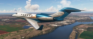 FlightFX Cessna Citation X - Silver Orange Turquoise thumbnail 2