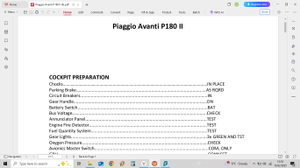 FlightFX Piagio P-180 Avanti II Checklist thumbnail 2