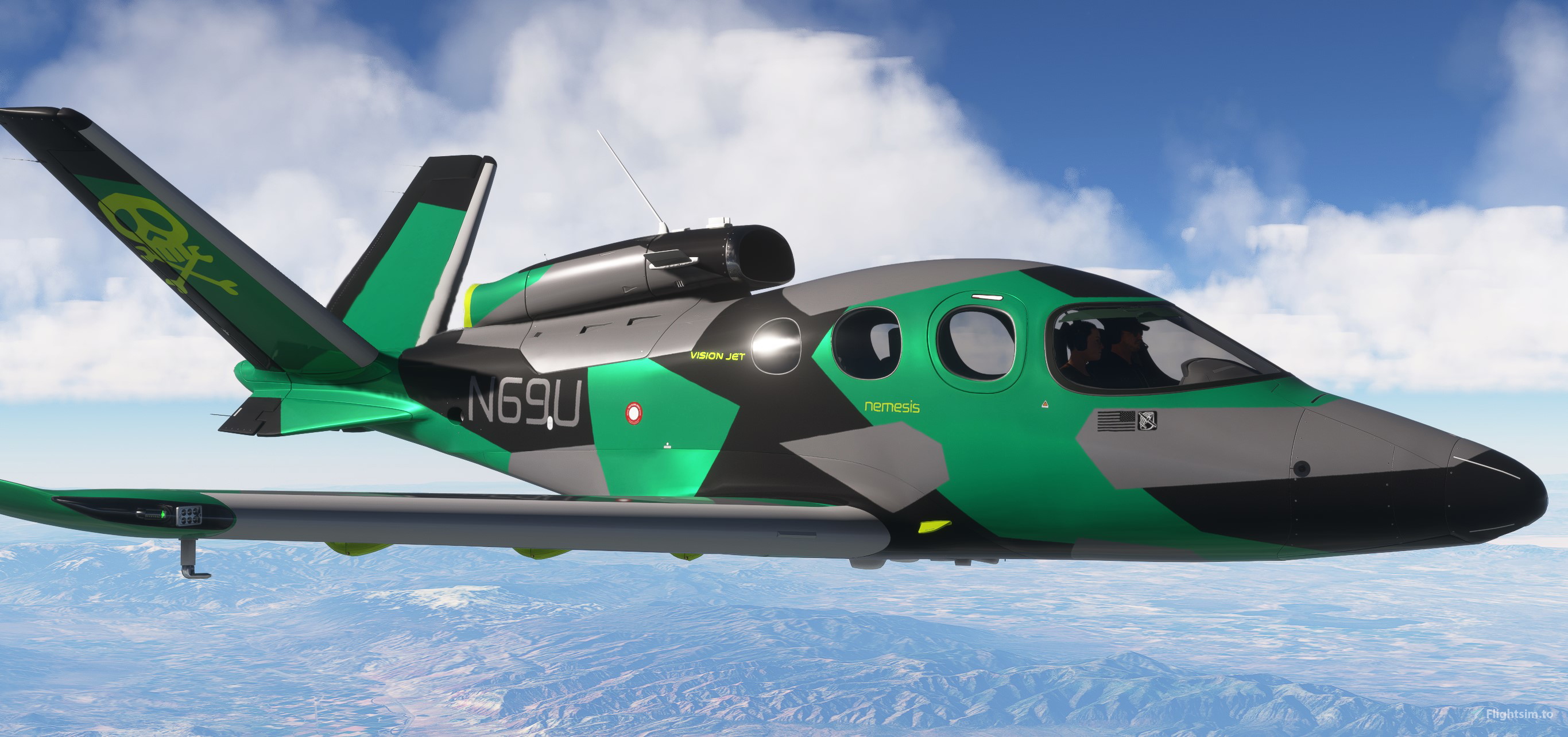 FlightFX Vision Jet *NEW* N69U Nemesis - Aircraft Liveries for