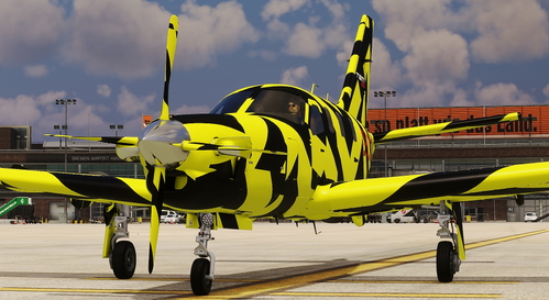 Flightsim Pictures Scott Livery for  the Blacksquare TBM 850 "The wasp"