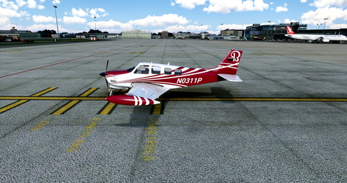 Flightsim Pictures Scott livery for the Black Square Bonanza Turbo