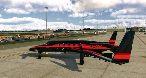 Flightsim Pictures Scott livery for the Black Square Starship
