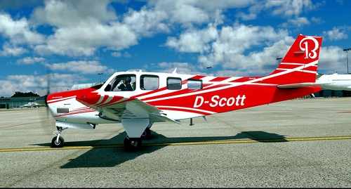 Flightsim Pictures Scott livery Pack for the Black Square Bonanza